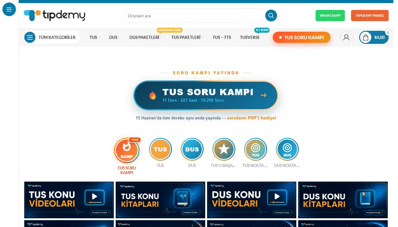 Tipdemy saytının ana səhifəsi